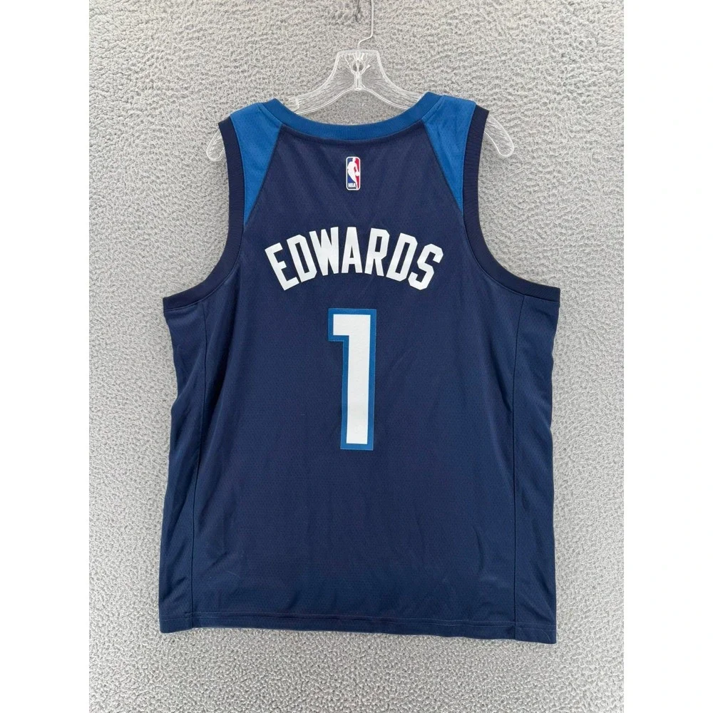 Anthony Edwards Minnesota‎ Timberwolves Nike Icon Edition Swingman Jersey Navy L